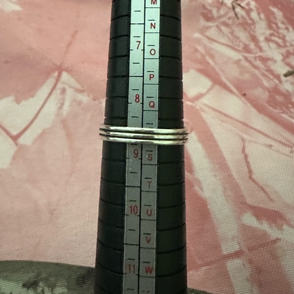 Vintage 925 Sterling Silver Biomorphic Amethyst Peridot Gemstone Ring. - Picture 4 of 9